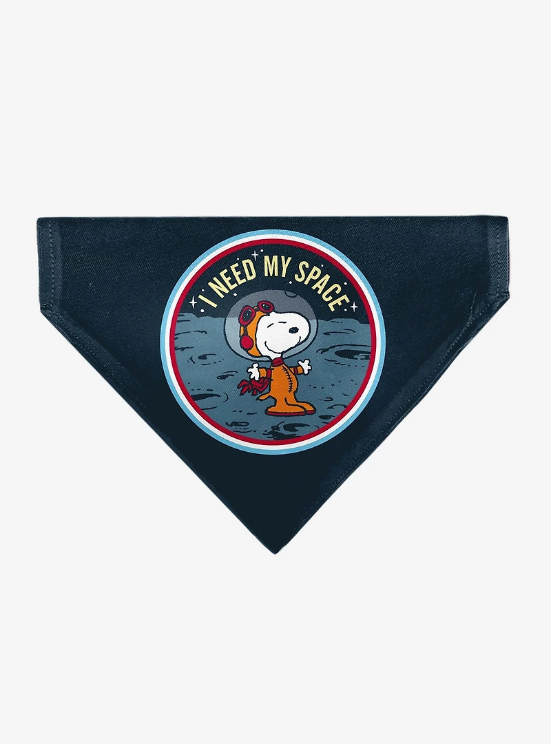 Peanuts Astronaut Snoopy I Need My Space Slip On Collar Pet Bandana - Bandana Only
