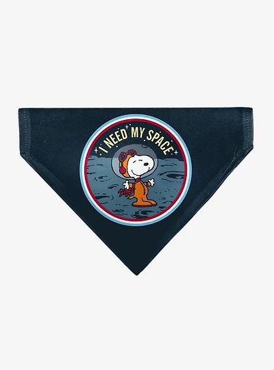 Peanuts Astronaut Snoopy I Need My Space Slip On Collar Pet Bandana - Bandana Only