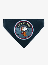 Peanuts Astronaut Snoopy I Need My Space Slip On Collar Pet Bandana - Bandana Only