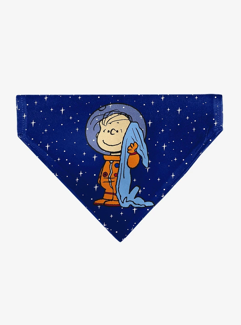 Peanuts Astronaut Linus Security Blanket Space Slip On Collar Pet Bandana - Bandana Only