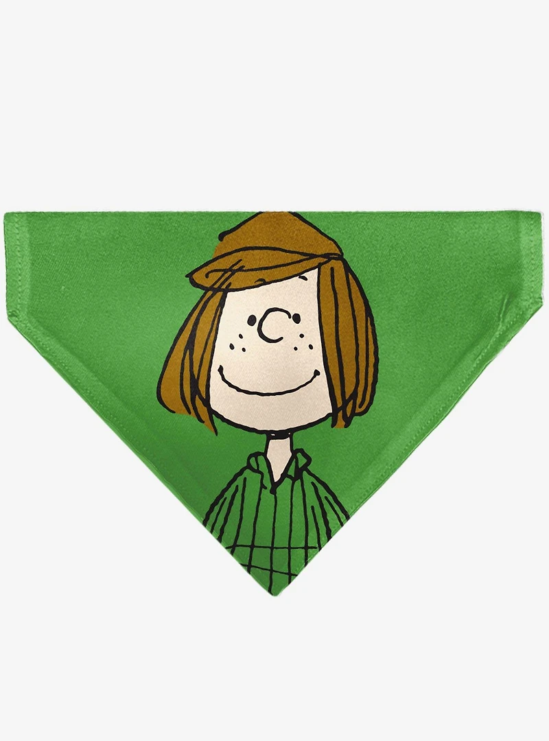 Peanuts Peppermint Patty Smiling Face Slip On Collar Pet Bandana - Bandana Only