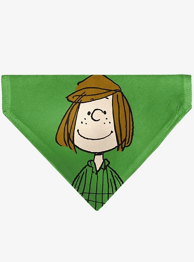 Peanuts Peppermint Patty Smiling Face Slip On Collar Pet Bandana - Bandana Only