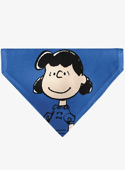 Peanuts Lucy Van Pelt Smiling Face Slip On Collar Pet Bandana - Bandana Only