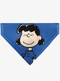 Peanuts Lucy Van Pelt Smiling Face Slip On Collar Pet Bandana - Bandana Only