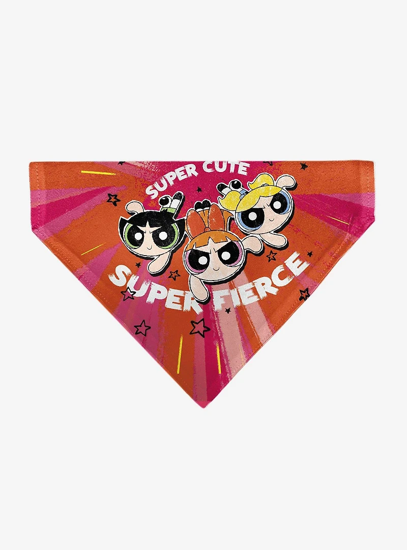 The Powerpuff Girls Super Cute Super Fierce Slip On Collar Pet Bandana - Bandana Only