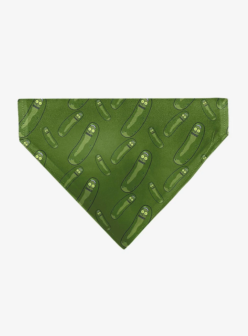 Rick and Morty Pickle Rick Pose Scattered Slip On Collar Pet Bandana - Bandana Only