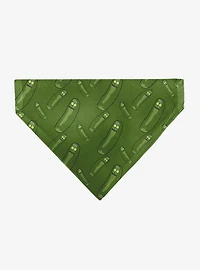 Rick and Morty Pickle Rick Pose Scattered Slip On Collar Pet Bandana - Bandana Only