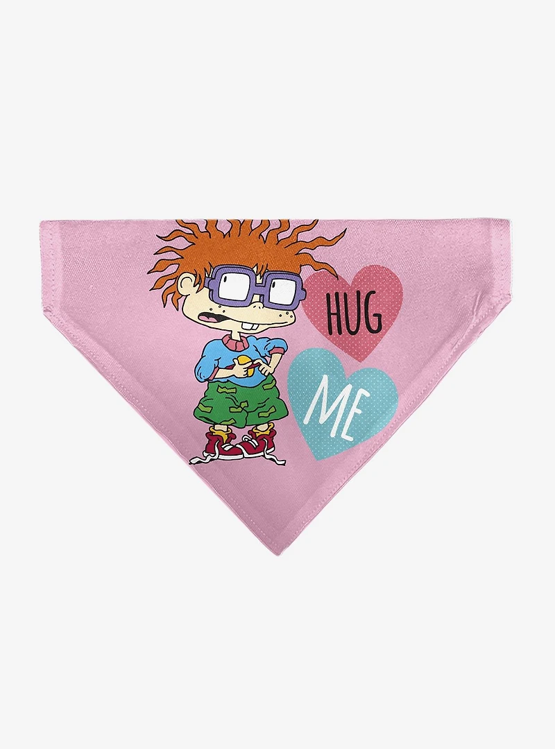 Rugrats Chuckie Hug Me Hearts Pose Slip On Collar Pet Bandana - Bandana Only