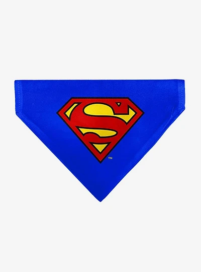 DC Comics Superman Shield Logo Slip On Collar Pet Bandana - Bandana Only