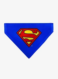 DC Comics Superman Shield Logo Slip On Collar Pet Bandana - Bandana Only
