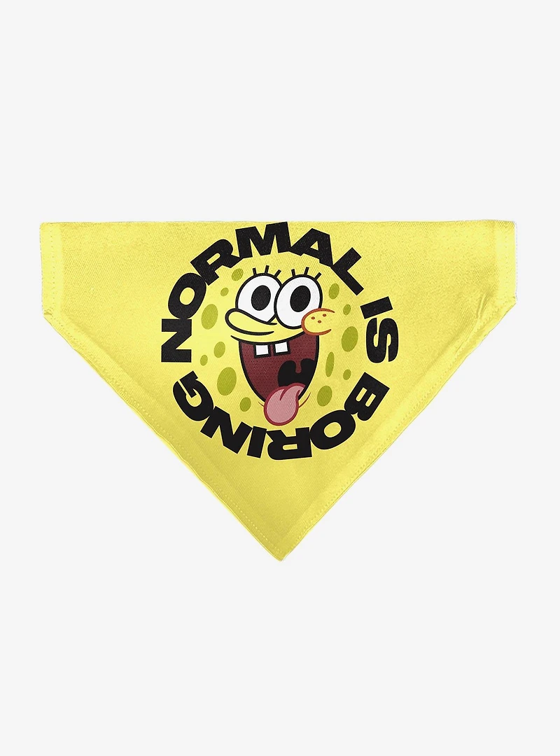 SpongeBob SquarePants Normal Is Boring Pose Slip On Collar Pet Bandana - Bandana Only