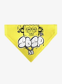 SpongeBob SquarePants Spsp $B Chain Pose Slip On Collar Pet Bandana - Bandana Only