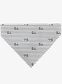 Barbie Script Stripe Black Slip On Collar Pet Bandana - Bandana Only