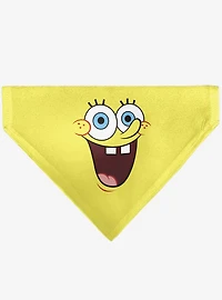 SpongeBob SquarePants Excited Smile Expression Slip On Collar Pet Bandana - Bandana Only