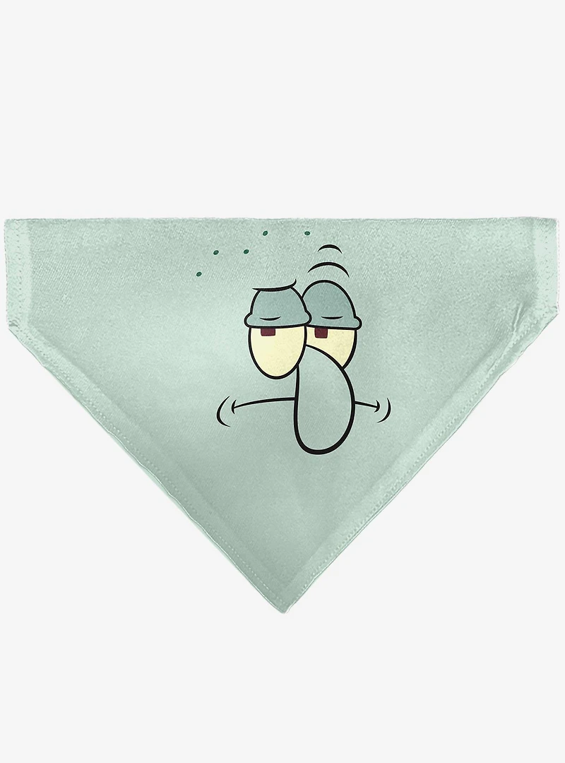 SpongeBob SquarePants Squidward Frowning Face Slip On Collar Pet Bandana - Bandana Only