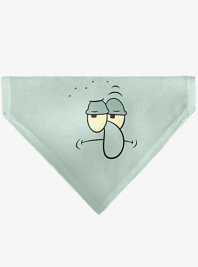 SpongeBob SquarePants Squidward Frowning Face Slip On Collar Pet Bandana - Bandana Only