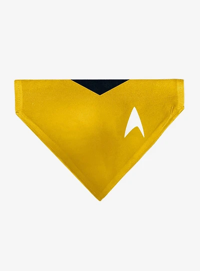 Star Trek Original Series Captain Kirk Golden Uniform Slip On Collar Pet Bandana - Bandana Only