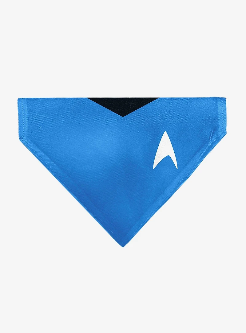 Star Trek Original Series Uniform Print Blue Slip On Collar Pet Bandana - Bandana Only