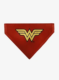 DC Comics Wonder Woman WW Logo Slip On Collar Pet Bandana - Bandana Only