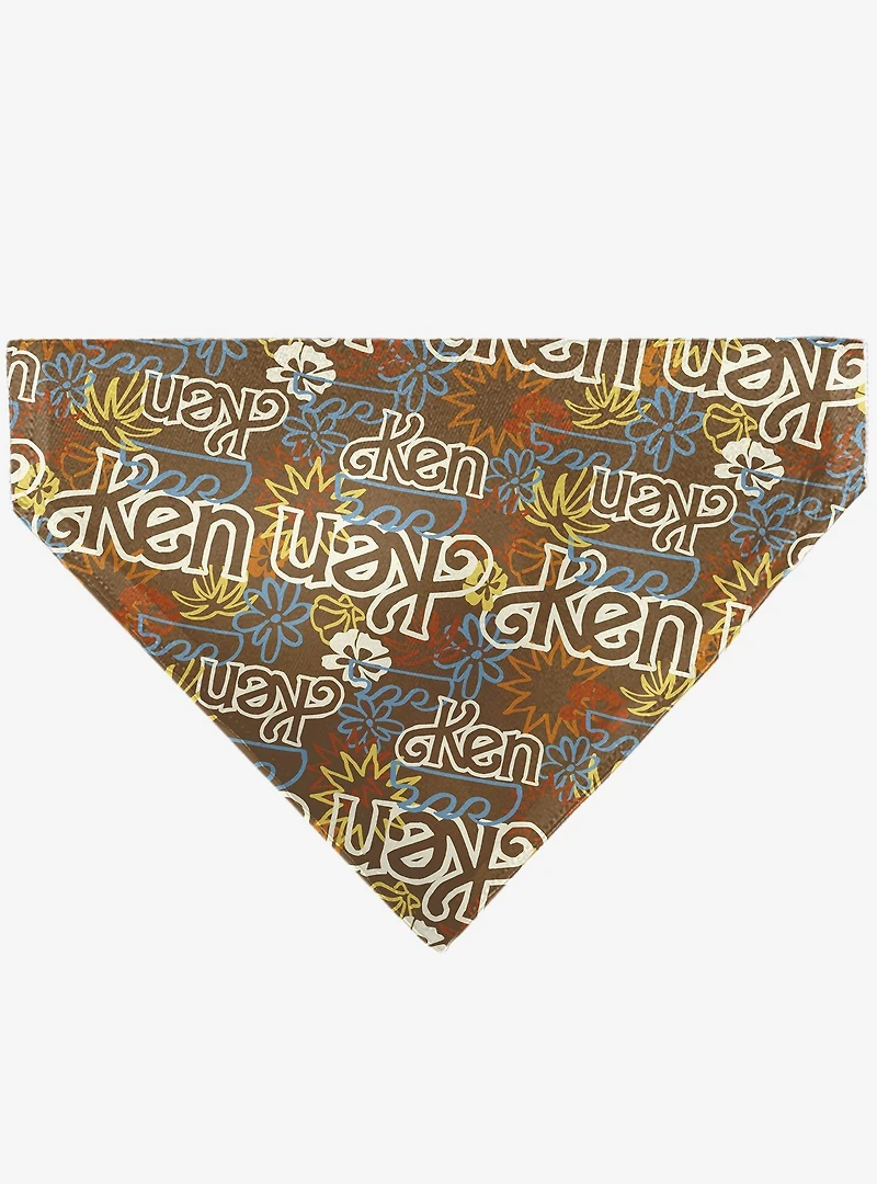 Barbie Ken Text Logo and IconsMulti Color Slip On Collar Pet Bandana - Bandana Only