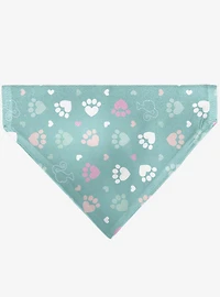 Barbie Bold Text Paw Print Icons Slip On Collar Pet Bandana - Bandana Only