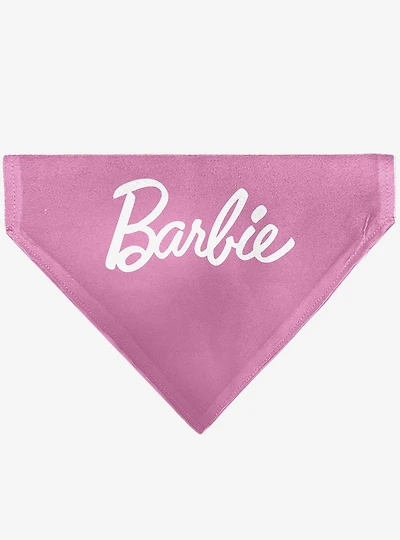 Barbie Script and B Icon Collage Slip On Collar Pet Bandana - Bandana Only
