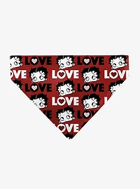Betty Boop Love Text and Face Slip On Collar Pet Bandana - Bandana Only