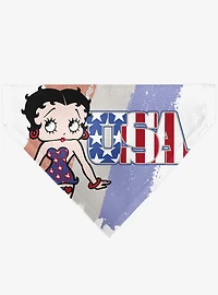 Betty Boop USA Stars and Stripes Pose Slip On Collar Pet Bandana - Bandana Only