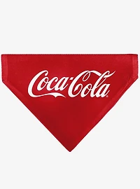 The Coca-Cola Company Coca Cola Script Logo Centered Slip On Collar Pet Bandana - Bandana Only