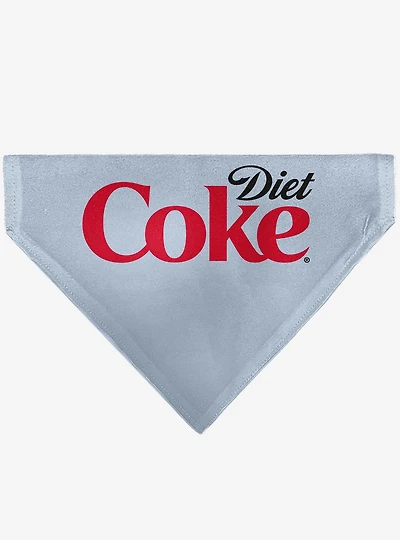 Coca-Cola Diet Coke Logo Black Slip On Collar Pet Bandana - Bandana Only