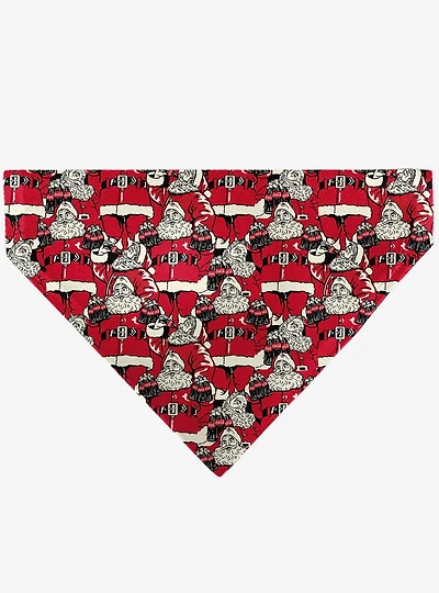 The Coca-Cola Company Coca Cola Santa Claus Stacked Slip On Collar Pet Bandana - Bandana Only