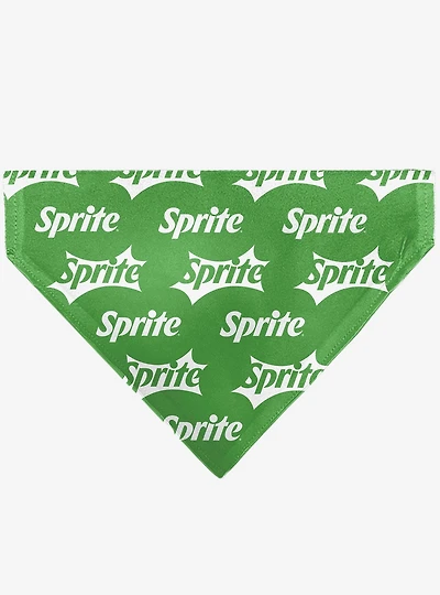 The Coca-Cola Company Sprite Logo Repeat Slip On Collar Pet Bandana - Bandana Only