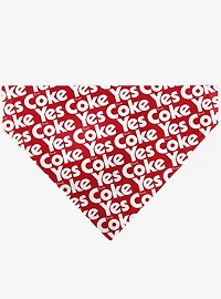 Coca-Cola Yes Coke Yes Text Collage Slip On Collar Pet Bandana - Bandana Only