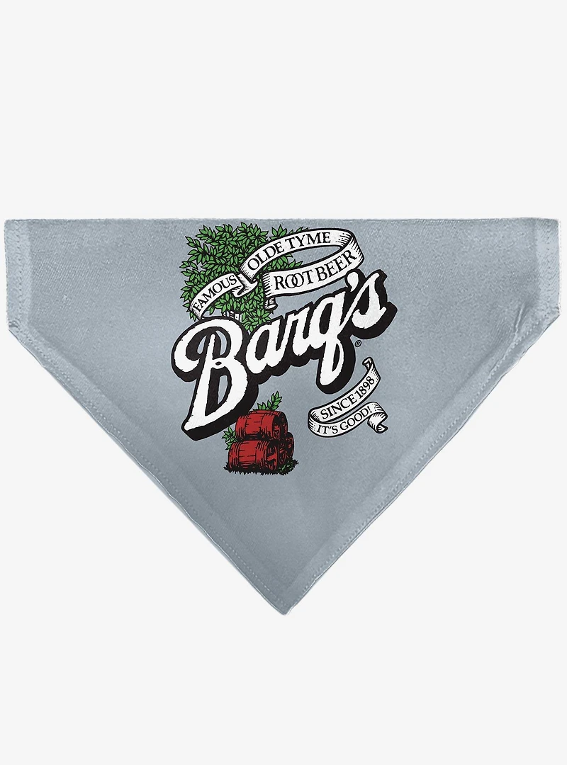 Coca-Cola Barqs Old Tyme Root Beer Barrels Logo Slip On Collar Pet Bandana - Bandana Only
