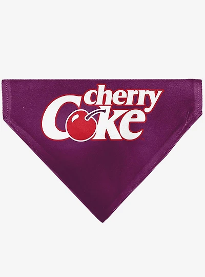 Coca-Cola Cherry Coke Cherry Logo Burgundy Slip On Collar Pet Bandana - Bandana Only
