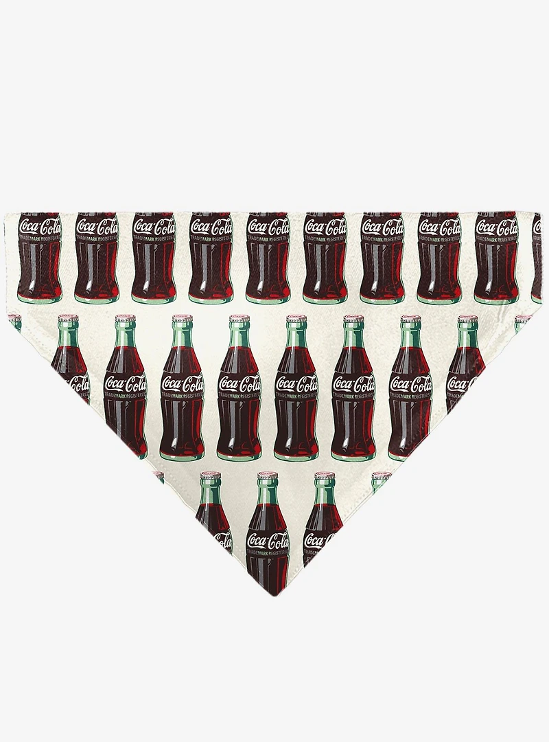 Coca-Cola Glass Bottles Collage Slip On Collar Pet Bandana - Bandana Only