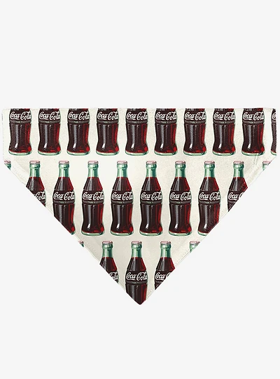 Coca-Cola Glass Bottles Collage Slip On Collar Pet Bandana - Bandana Only