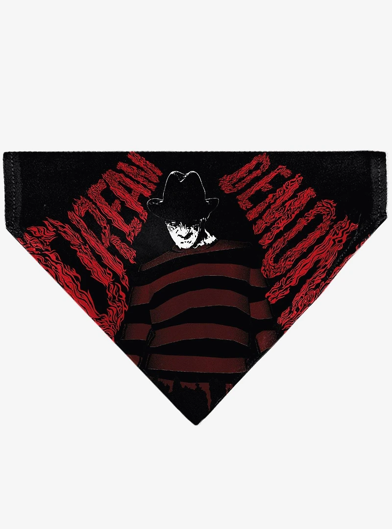 A Nightmare On Elm Street Freddy Dream Demon Black Slip On Collar Pet Bandana - Bandana Only
