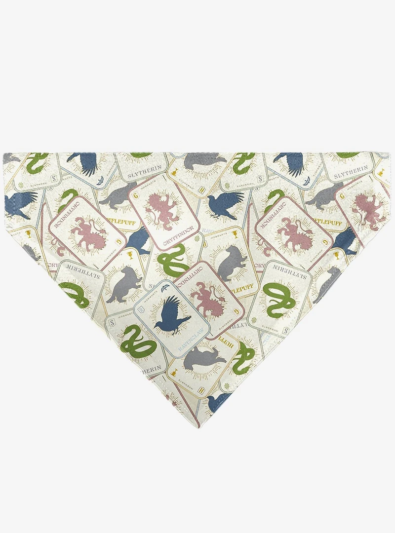 Harry Potter School Tarot Cards Stacked Multi Slip On Collar Pet Bandana - Bandana Only