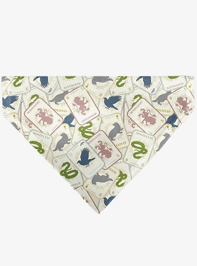 Harry Potter School Tarot Cards Stacked Multi Slip On Collar Pet Bandana - Bandana Only