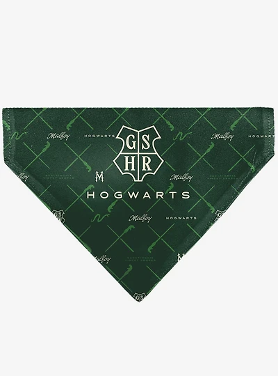 Harry Potter Hogwarts Malfoy Monogram Slip On Collar Pet Bandana - Bandana Only