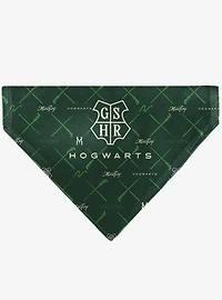 Harry Potter Hogwarts Malfoy Monogram Slip On Collar Pet Bandana - Bandana Only