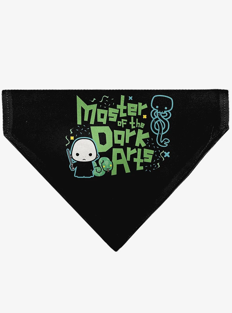 Harry Potter Chibi Voldemort Master of The Dark Arts Black Slip On Collar Pet Bandana - Bandana Only