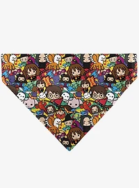 Harry Potter Chibi Charm Characters Stacked Slip On Collar Pet Bandana - Bandana Only
