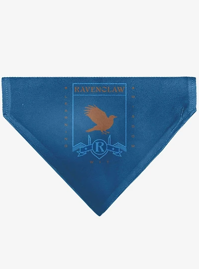 Harry Potter Ravenclaw Traits Banner and Icons Slip On Collar Pet Bandana - Bandana Only