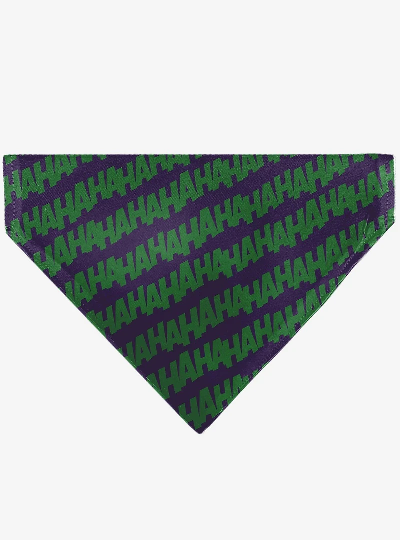 DC Comics The Joker Laugh Hahaha Text Slip On Collar Pet Bandana - Bandana Only