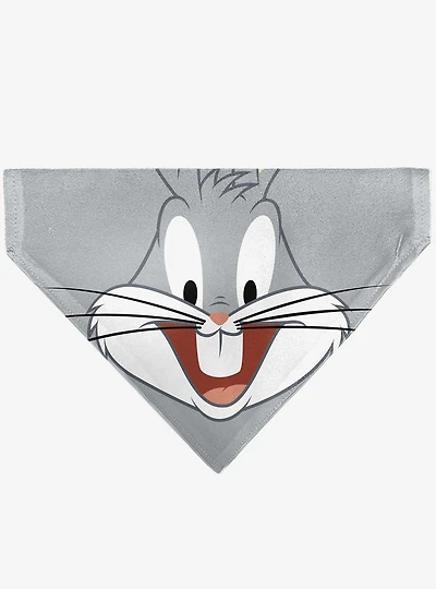 Looney Tunes Bugs Bunny Face Close Up Slip On Collar Pet Bandana - Bandana Only