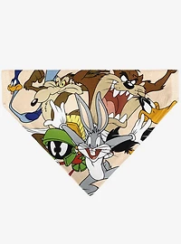 Looney Tunes Six Character Stack Pose Slip On Collar Pet Bandana - Bandana Only
