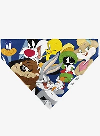 Looney Tunes Seven Character Stack Pose Slip On Collar Pet Bandana - Bandana Only