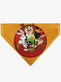 Looney Tunes Five Character Target Pose Slip On Collar Pet Bandana - Bandana Only